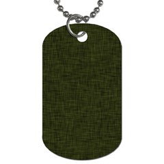 Army Green Texture Dog Tag (two Sides) by SpinnyChairDesigns