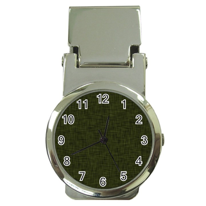 Army Green Texture Money Clip Watches