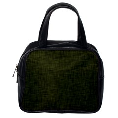 Army Green Texture Classic Handbag (one Side) by SpinnyChairDesigns