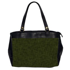 Army Green Texture Oversize Office Handbag (2 Sides) by SpinnyChairDesigns