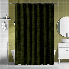 Army Green Texture Shower Curtain 48  X 72  (small)  by SpinnyChairDesigns