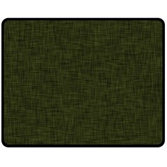 Army Green Texture Double Sided Fleece Blanket (medium)  by SpinnyChairDesigns