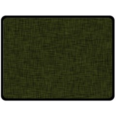 Army Green Texture Double Sided Fleece Blanket (large)  by SpinnyChairDesigns