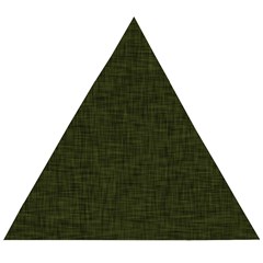 Army Green Texture Wooden Puzzle Triangle by SpinnyChairDesigns