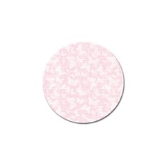 Ballet Pink White Color Butterflies Batik  Golf Ball Marker (4 Pack) by SpinnyChairDesigns