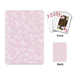 Ballet Pink White Color Butterflies Batik  Playing Cards Single Design (rectangle) by SpinnyChairDesigns