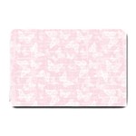 Ballet Pink White Color Butterflies Batik  Small Doormat  24 x16  Door Mat