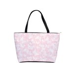 Ballet Pink White Color Butterflies Batik  Classic Shoulder Handbag Front