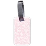 Ballet Pink White Color Butterflies Batik  Luggage Tag (two sides) Front