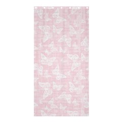 Ballet Pink White Color Butterflies Batik  Shower Curtain 36  X 72  (stall)  by SpinnyChairDesigns