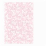 Ballet Pink White Color Butterflies Batik  Large Garden Flag (Two Sides) Front