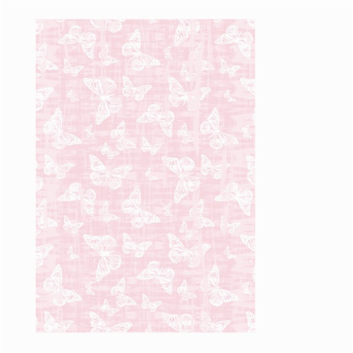 Ballet Pink White Color Butterflies Batik  Large Garden Flag (Two Sides)