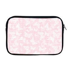 Ballet Pink White Color Butterflies Batik  Apple Macbook Pro 17  Zipper Case by SpinnyChairDesigns