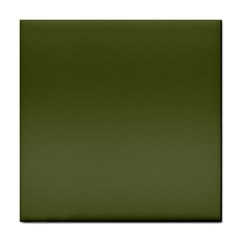 Army Green Color Ombre Tile Coaster by SpinnyChairDesigns