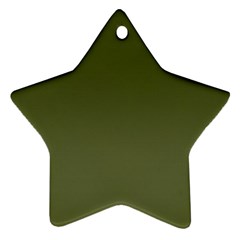 Army Green Color Ombre Ornament (star) by SpinnyChairDesigns