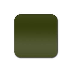 Army Green Color Ombre Rubber Coaster (square)  by SpinnyChairDesigns