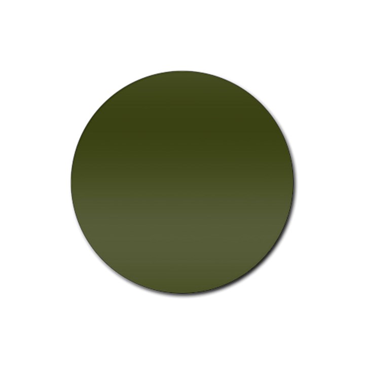 Army Green Color Ombre Rubber Coaster (Round) 