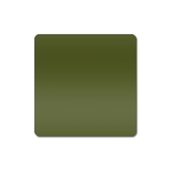 Army Green Color Ombre Square Magnet by SpinnyChairDesigns