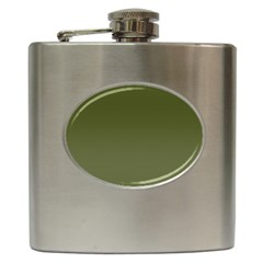 Army Green Color Ombre Hip Flask (6 Oz) by SpinnyChairDesigns