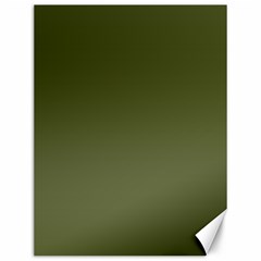 Army Green Color Ombre Canvas 12  X 16  by SpinnyChairDesigns