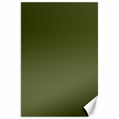 Army Green Color Ombre Canvas 24  X 36  by SpinnyChairDesigns