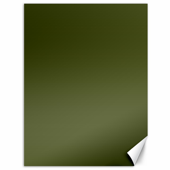 Army Green Color Ombre Canvas 36  x 48 