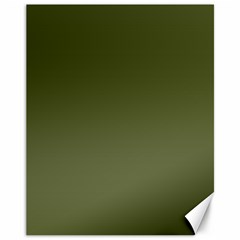 Army Green Color Ombre Canvas 11  X 14  by SpinnyChairDesigns