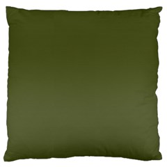 Army Green Color Ombre Large Cushion Case (one Side) by SpinnyChairDesigns