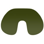 Army Green Color Ombre Travel Neck Pillow Front