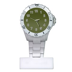 Army Green Color Ombre Plastic Nurses Watch by SpinnyChairDesigns