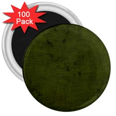 Army Green Color Grunge 3  Magnets (100 Pack) by SpinnyChairDesigns