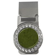 Army Green Color Grunge Money Clips (cz)  by SpinnyChairDesigns