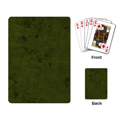 Army Green Color Grunge Playing Cards Single Design (rectangle) by SpinnyChairDesigns