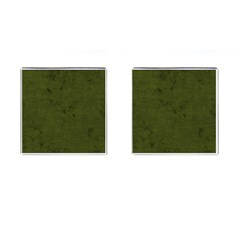 Army Green Color Grunge Cufflinks (square) by SpinnyChairDesigns