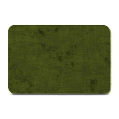 Army Green Color Grunge Plate Mats by SpinnyChairDesigns