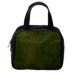 Army Green Color Grunge Classic Handbag (one Side) by SpinnyChairDesigns