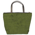 Army Green Color Grunge Bucket Bag Back