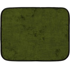 Army Green Color Grunge Double Sided Fleece Blanket (mini)  by SpinnyChairDesigns