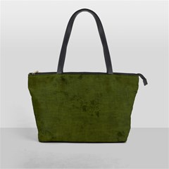 Army Green Color Grunge Classic Shoulder Handbag by SpinnyChairDesigns