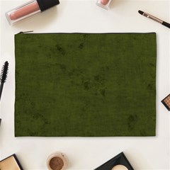 Army Green Color Grunge Cosmetic Bag (xl) by SpinnyChairDesigns