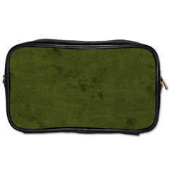 Army Green Color Grunge Toiletries Bag (two Sides) by SpinnyChairDesigns