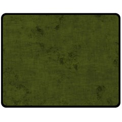 Army Green Color Grunge Fleece Blanket (medium)  by SpinnyChairDesigns