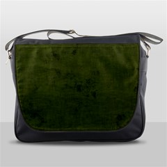 Army Green Color Grunge Messenger Bag by SpinnyChairDesigns