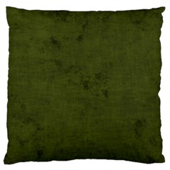 Army Green Color Grunge Large Cushion Case (one Side) by SpinnyChairDesigns