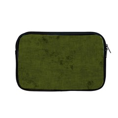 Army Green Color Grunge Apple Macbook Pro 13  Zipper Case by SpinnyChairDesigns