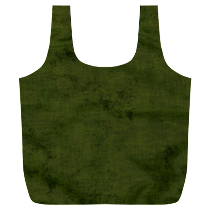 Army Green Color Grunge Full Print Recycle Bag (XXL)