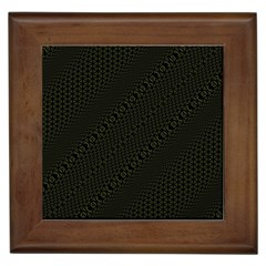 Army Green And Black Netting Framed Tile by SpinnyChairDesigns