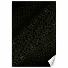 Army Green And Black Netting Canvas 24  X 36  by SpinnyChairDesigns