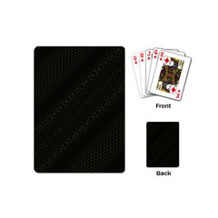 Army Green And Black Netting Playing Cards Single Design (mini) by SpinnyChairDesigns