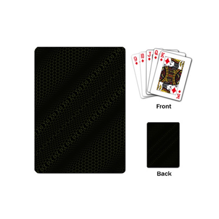 Army Green and Black Netting Playing Cards Single Design (Mini)